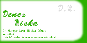 denes miska business card